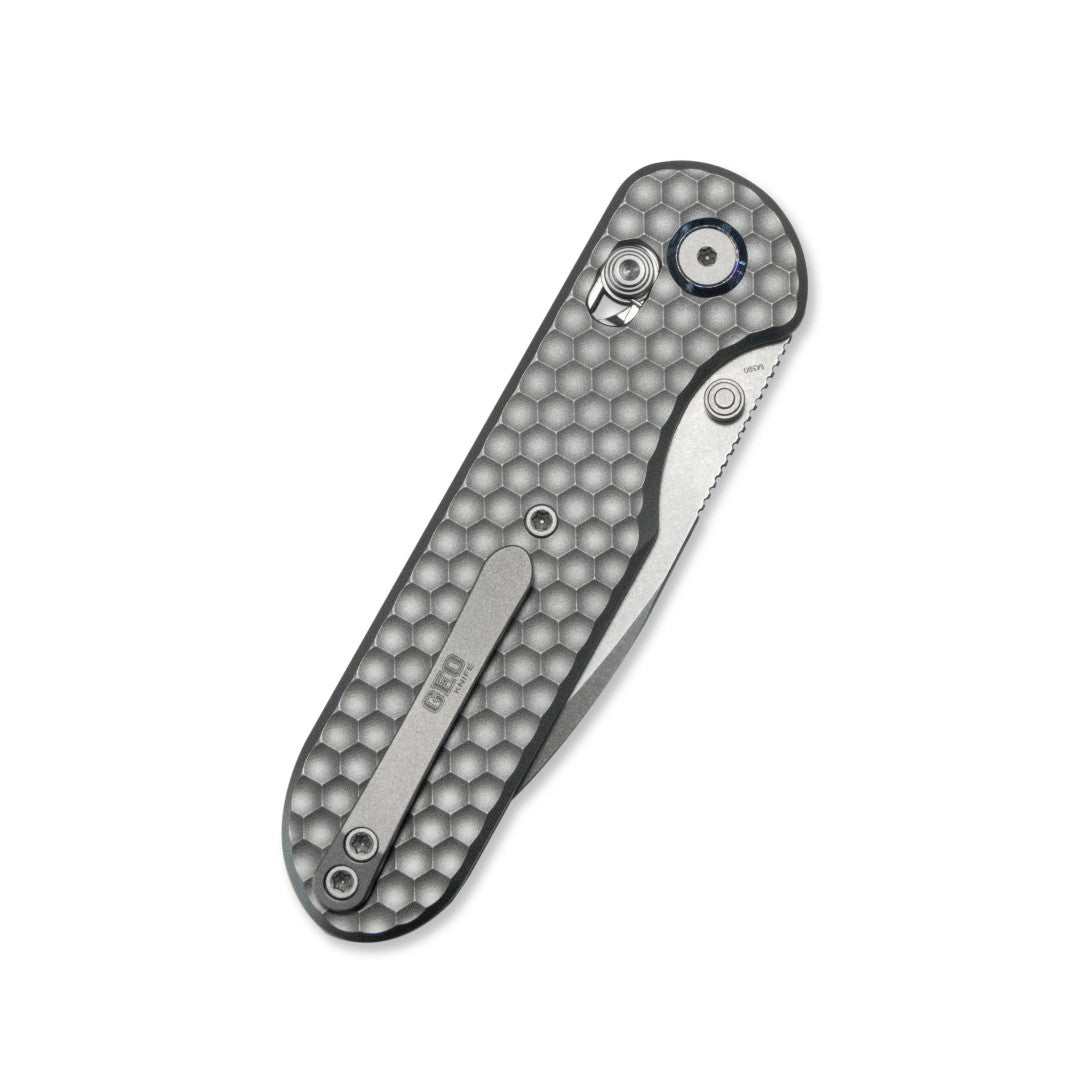GEO Knife Ethereal Cutter GEO2402A M390 Blade Titanium Handle Crossbar Lock Folding Knife
