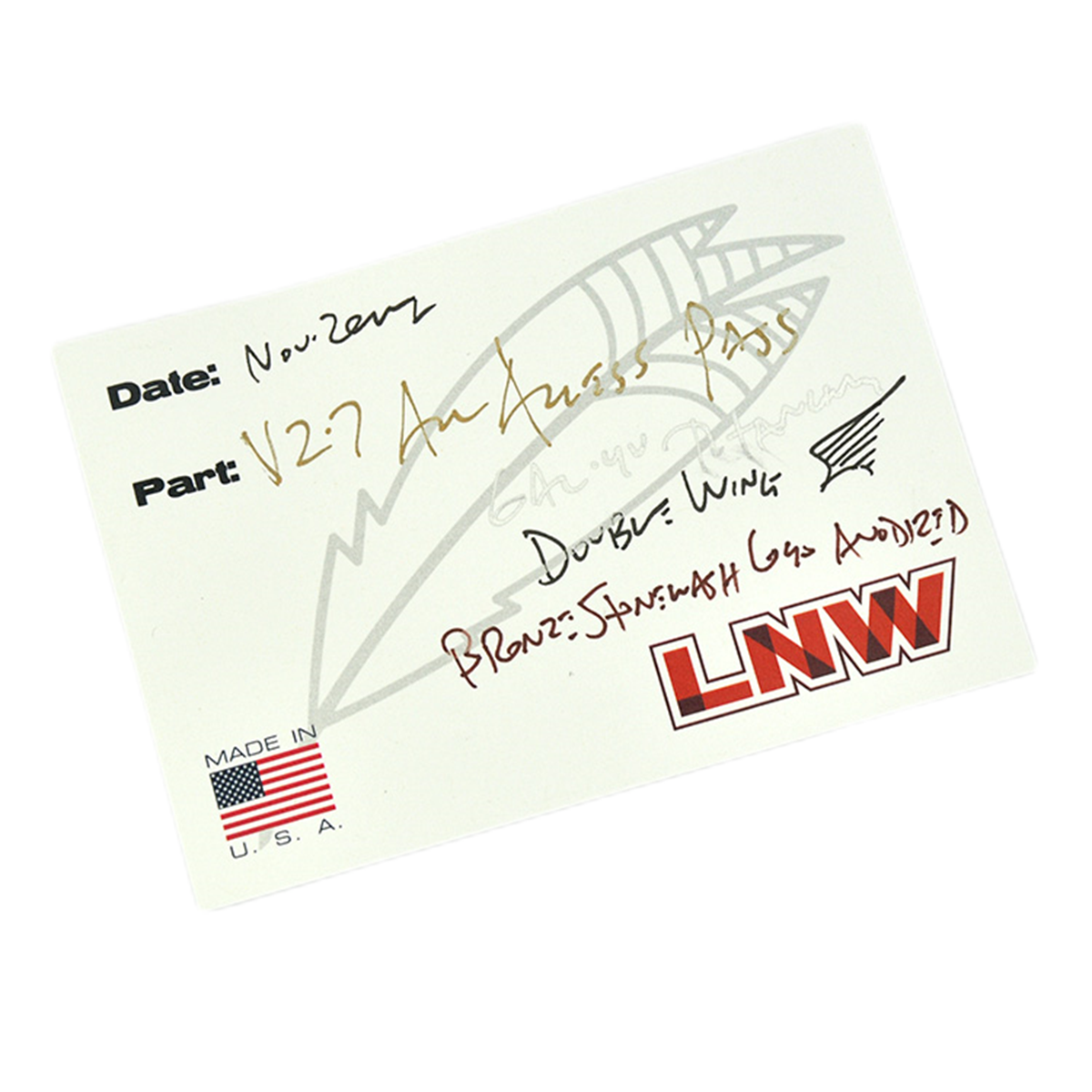 lynchNW V2.7 Double Wing Prybar 6AL-4V Titanium Anodization Gold