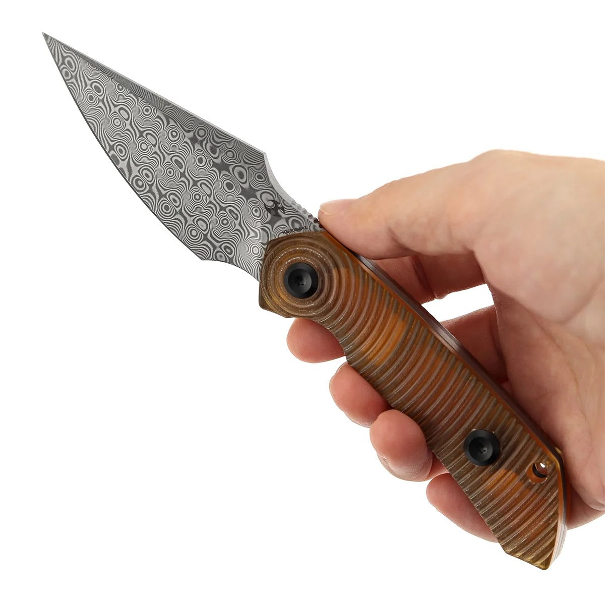 Kansept Fenrir KG3034A1 Damascus Blade PEI Handle Fixed Blade Knife