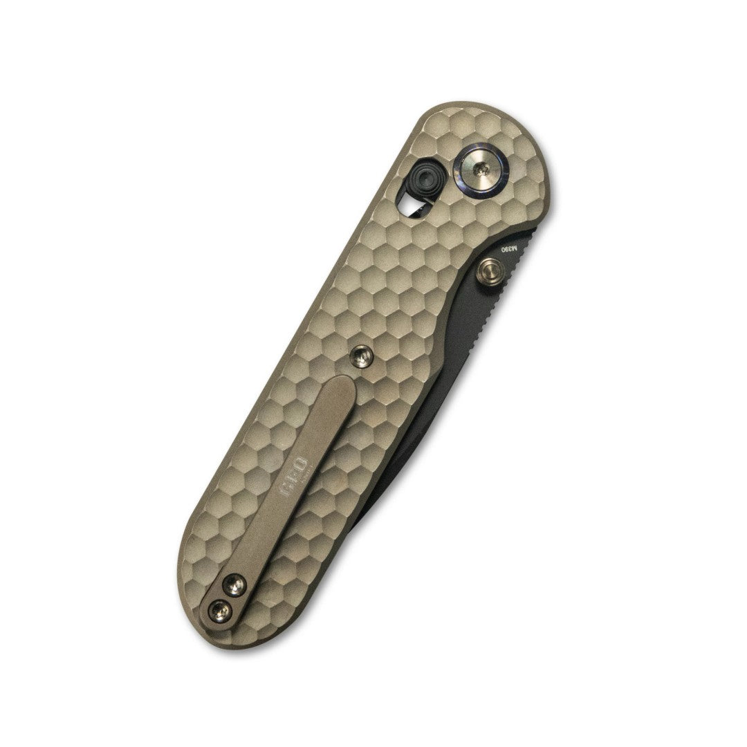 GEO Knife Ethereal Cutter GEO2402B M390 Blade Titanium Handle Crossbar Lock Folding Knife