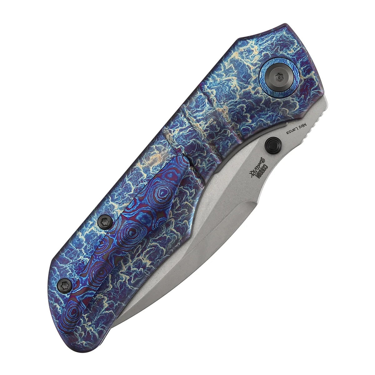 Kansept Mini Lanza K1116A3 CPM-20CV Blade Titanium Handle Nested Liner Lock Folding Knife