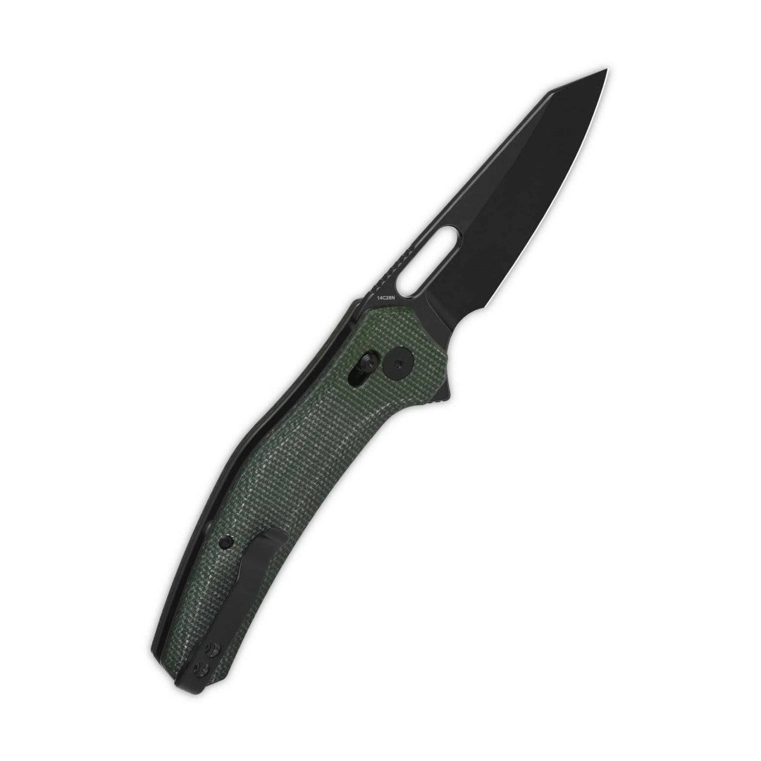 QSP Emu QS164-B2 14C28N Blade Green Micarta Handle Glyde Lock Folding Knife