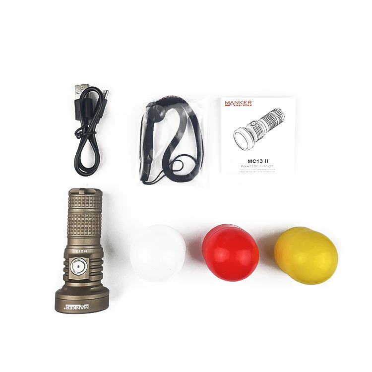 Mankerlight MC13 II SFT40 Edc Flashlight Dual Use 18650 and 18350 Battery PVD Sand