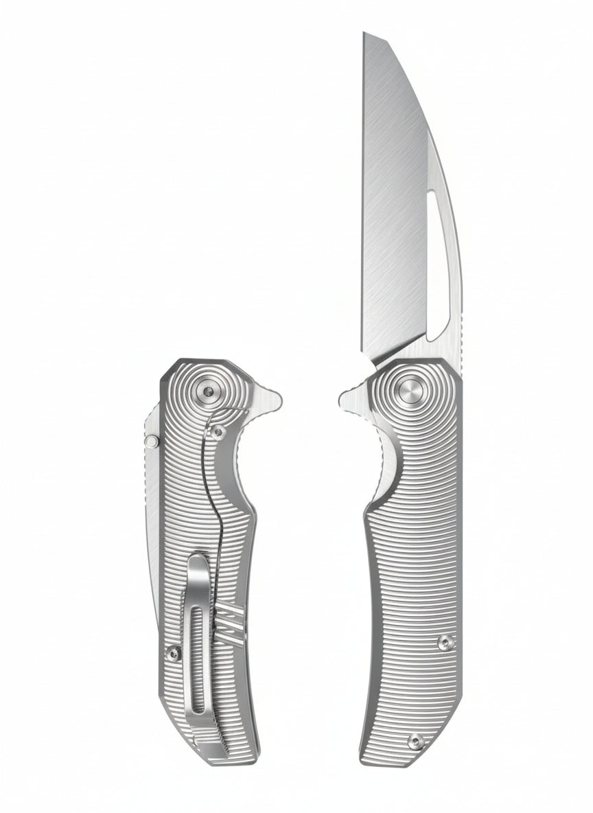 Bestech Mini Taipan BT2603C MagnaCut Blade Titanium Handle Frame Lock Folding Knife