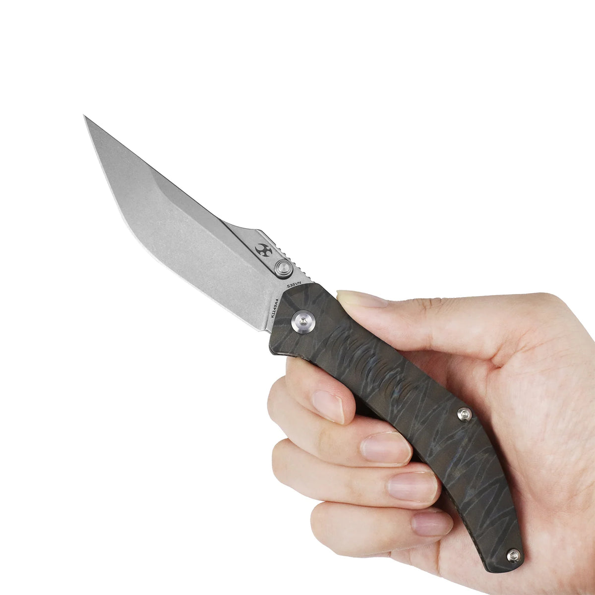 Kansept Navaja K1149A4 CPM-S35VN Blade Titanium Handle Frame Lock Folding Knife