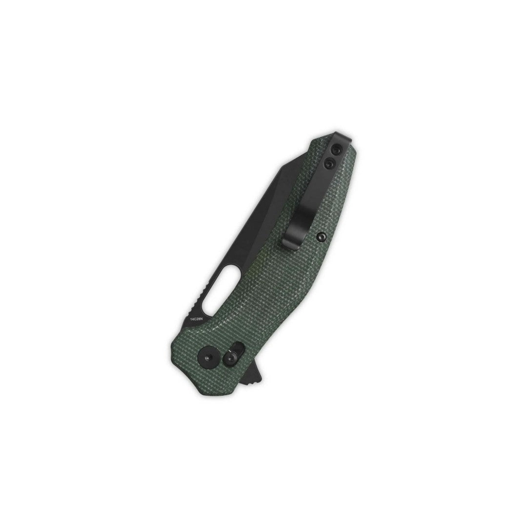 QSP Emu QS164-B2 14C28N Blade Green Micarta Handle Glyde Lock Folding Knife