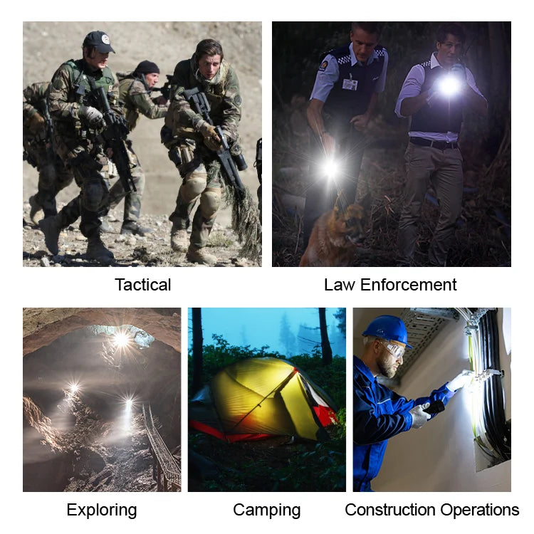 Jetbeam TH16 Tactical Flashlight 2000 Lumens High Output LED Duty Torch