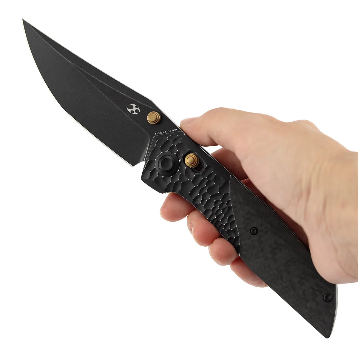 Kansept Deadite T1081V4 154CM Blade Aluminum with Carbon Fiber Handle Crossbar Lock Folding Knife