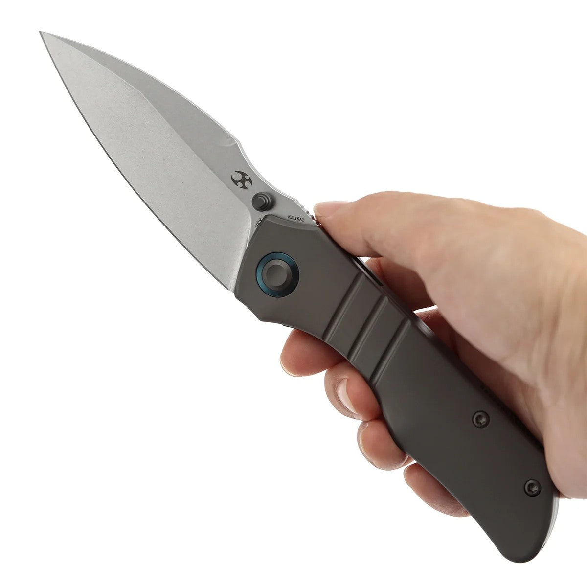 Kansept Mini Lanza K1116A1 CPM-20CV Blade Titanium Handle Nested Liner Lock Folding Knife