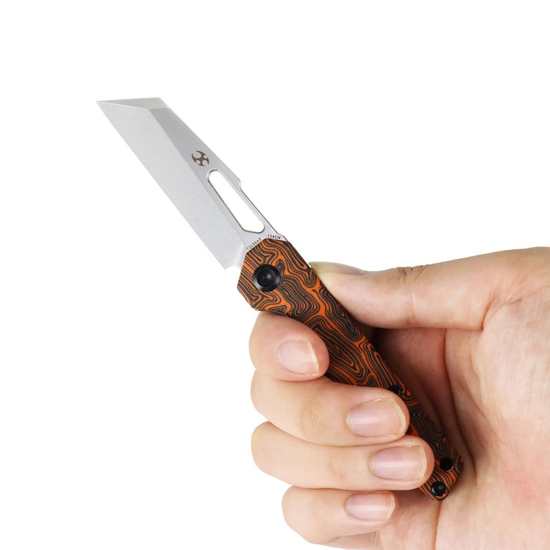 Kansept Lucero T2156A3 154CM Blade Orange G-mascus Handle Liner Lock Folding Knife