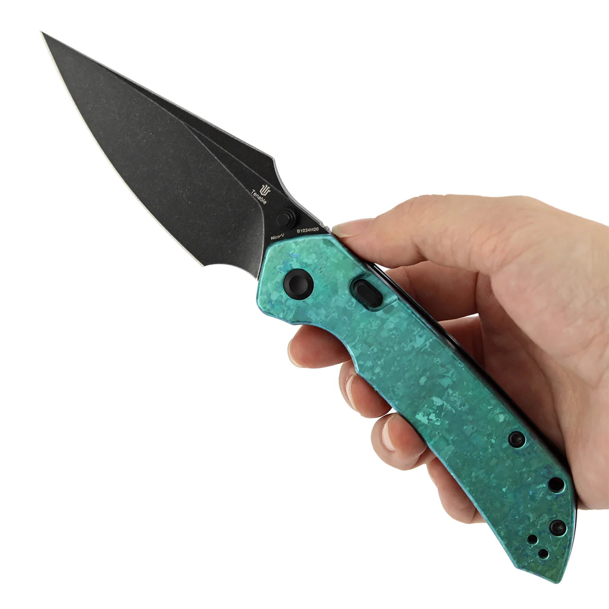 Tenable Fenrir B1034H20 Nitro-V Blade Titanium Handle Top Liner Lock Folding Knife