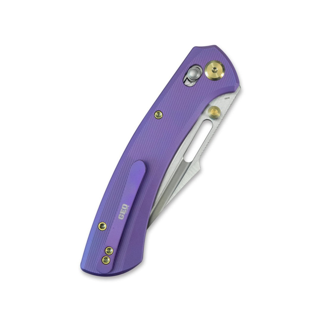 GEO Knife Strix GEO2510D M390 Blade Titanium Handle Crossbar Lock Folding Knife
