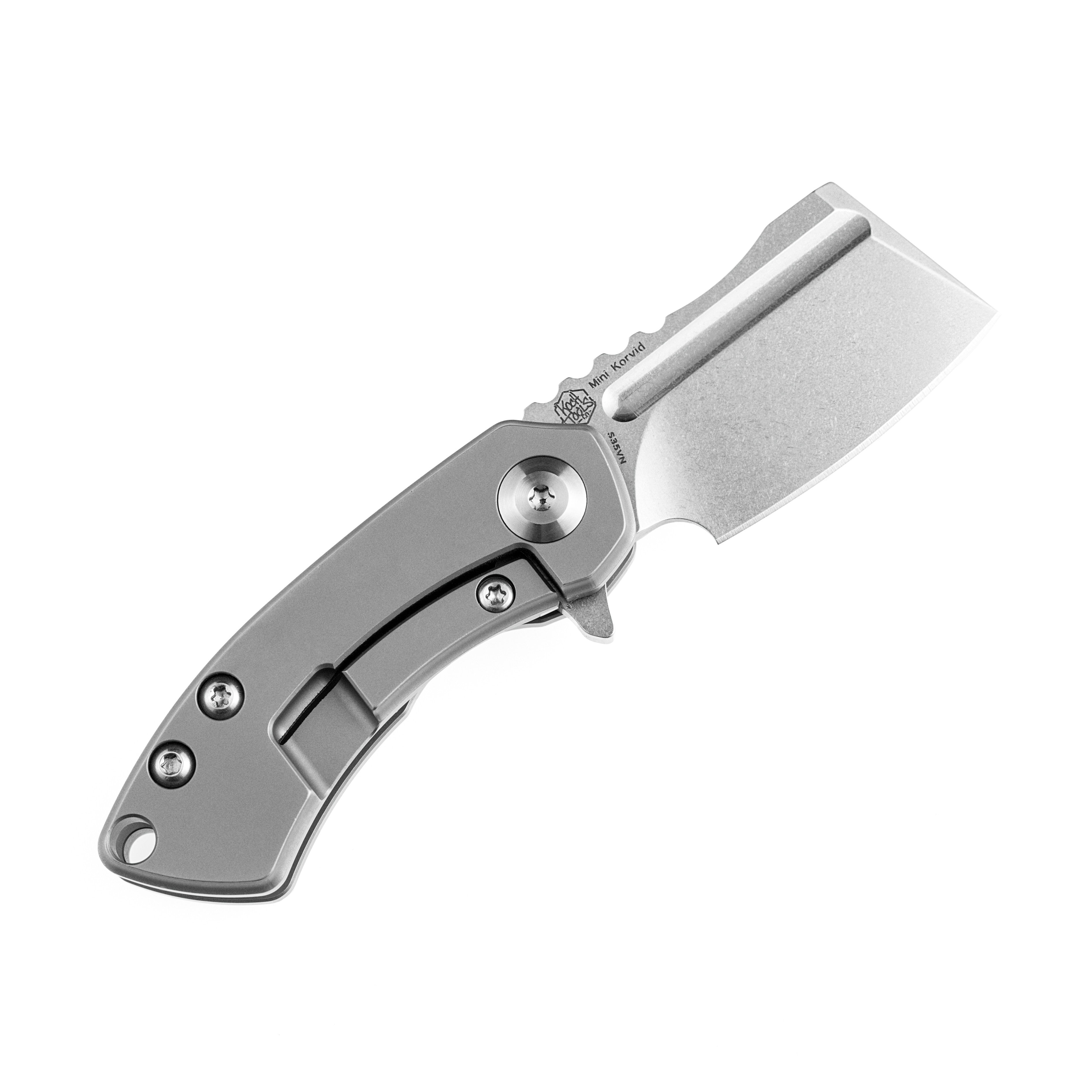 Kansept Knives Mini Korvid K3030A5 S35VN Blade Gradient Titanium Handle Frame Lock
