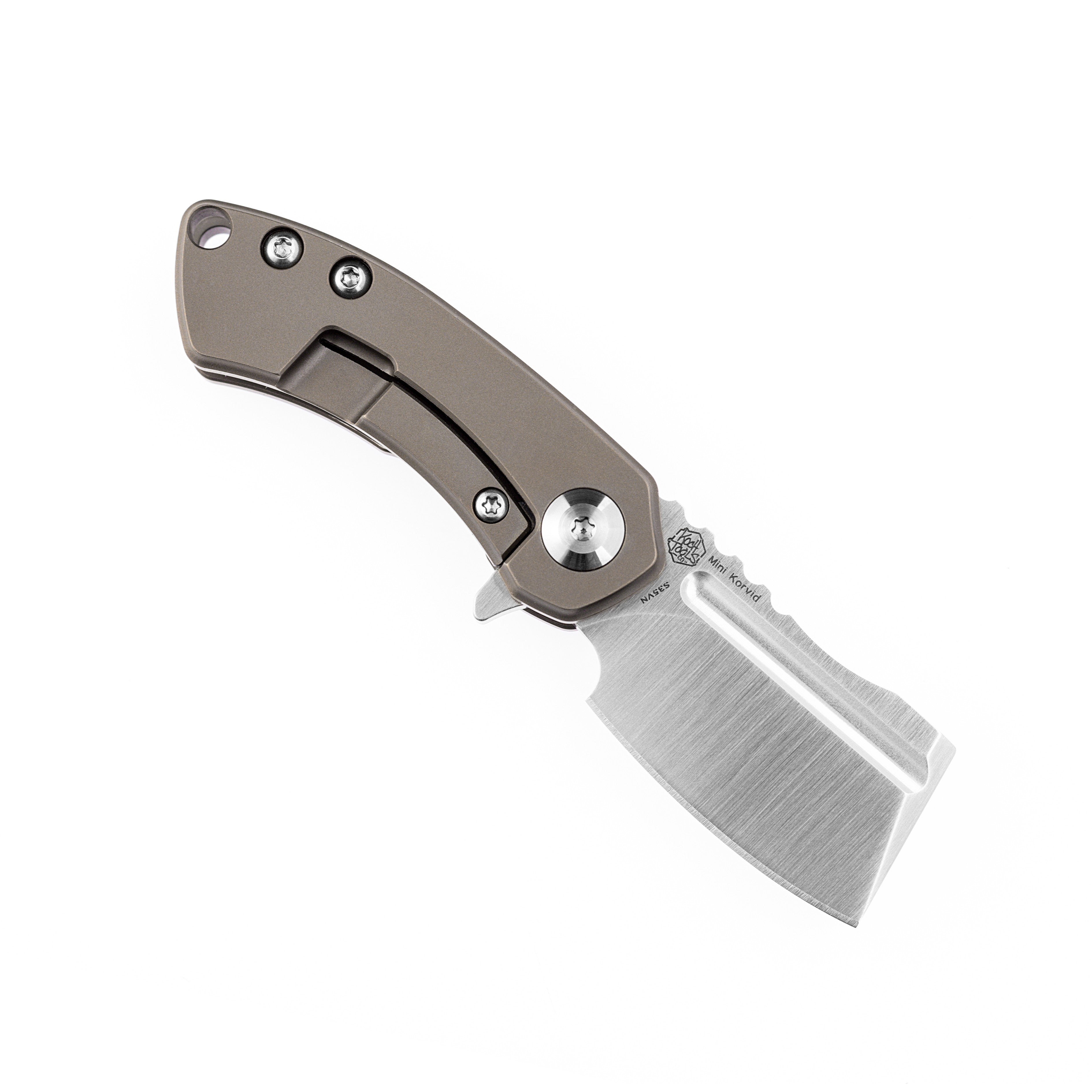 Kansept Knives Mini Korvid K3030A3 S35VN Blade Titanium Handle Frame Lock