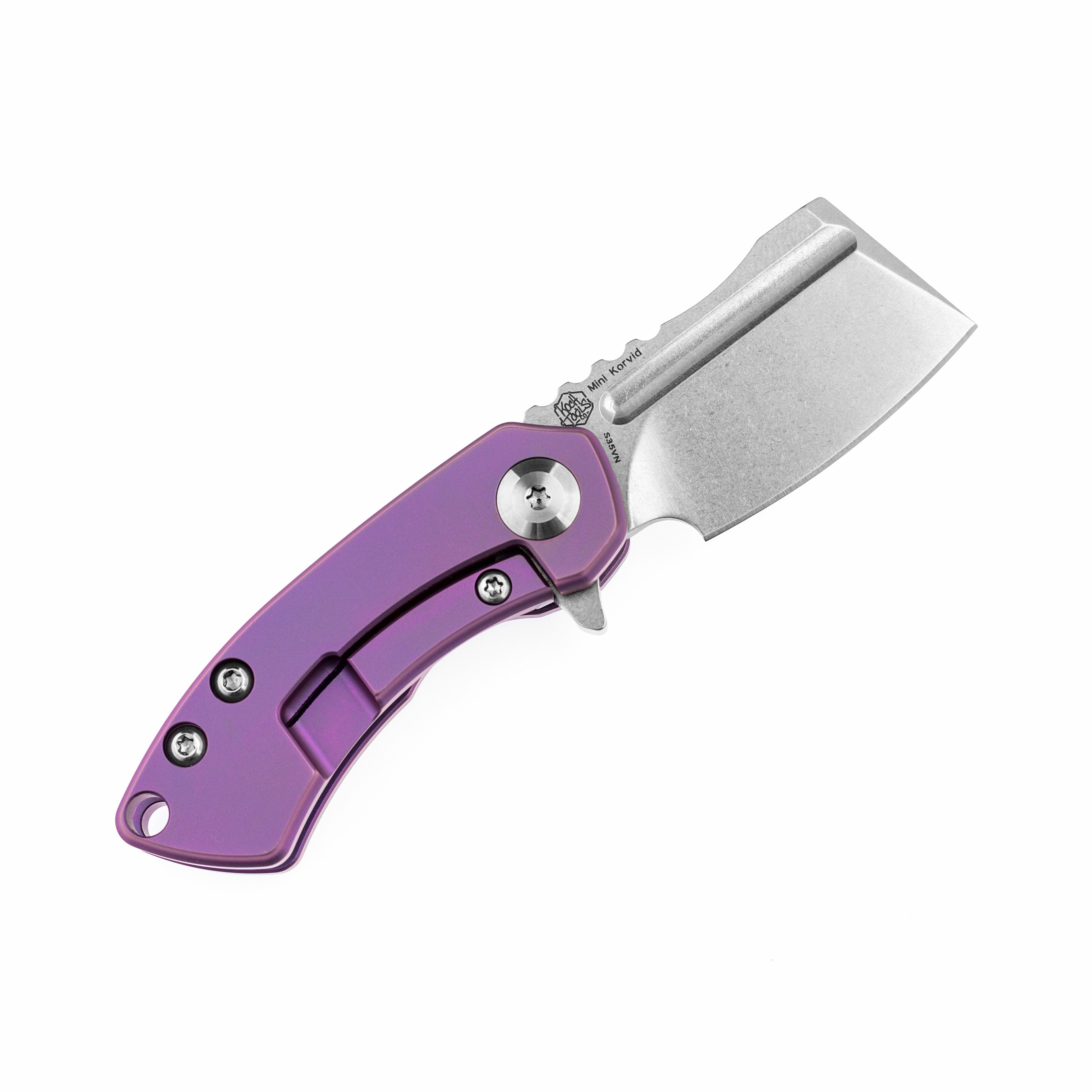 Kansept Knives Mini Korvid K3030A4 S35VN Blade Purple Titanium Handle Frame Lock