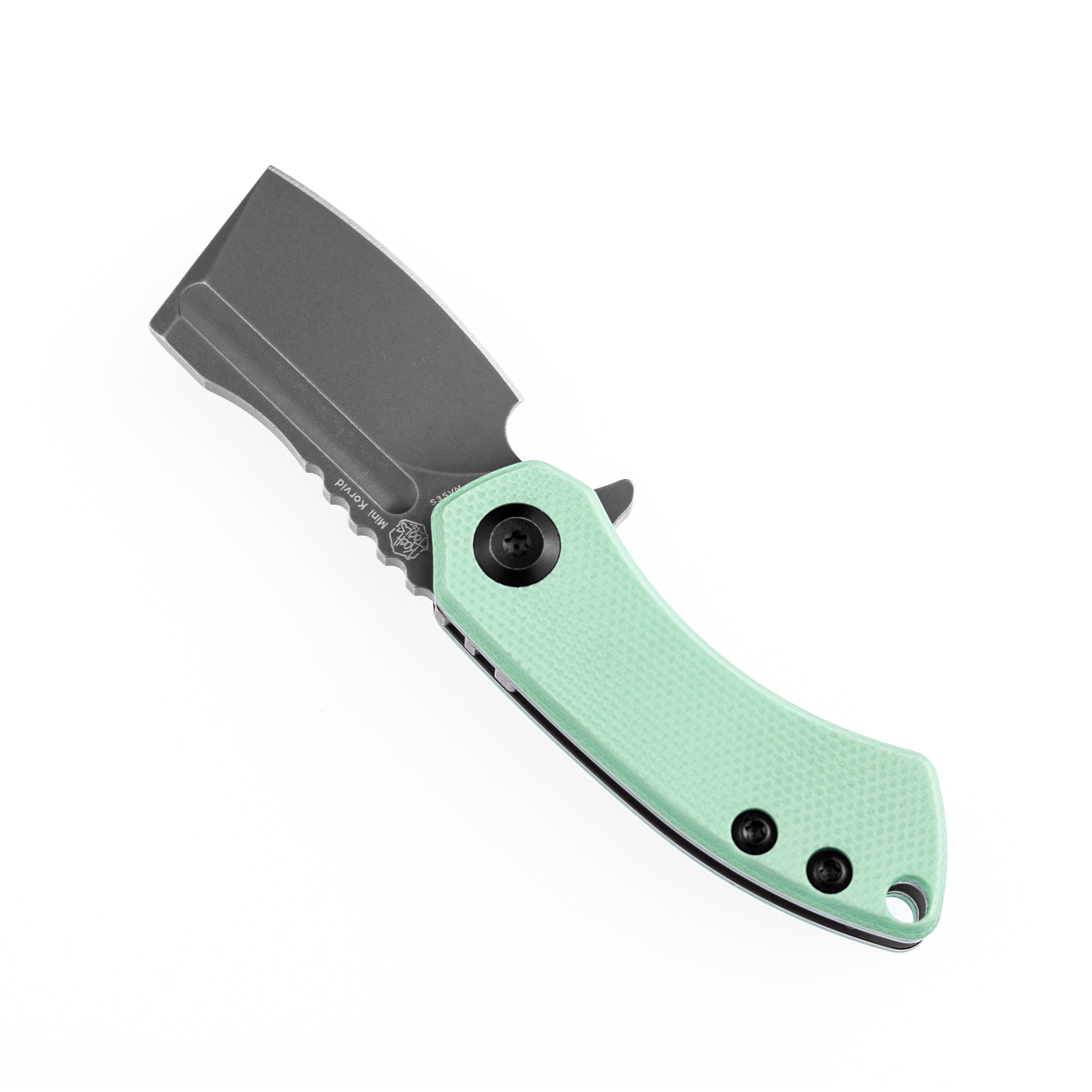 Kansept Knives Mini Korvid K3030A1 S35VN Blade Tiffany Blue G10 Handle Line Lock