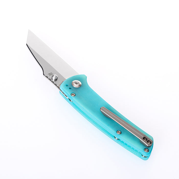 KANSEPT Main Street T1015B4 154CM Blade Blue G10 Handle Liner Lock