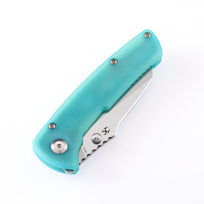 KANSEPT Main Street T1015B4 154CM Blade Blue G10 Handle Liner Lock