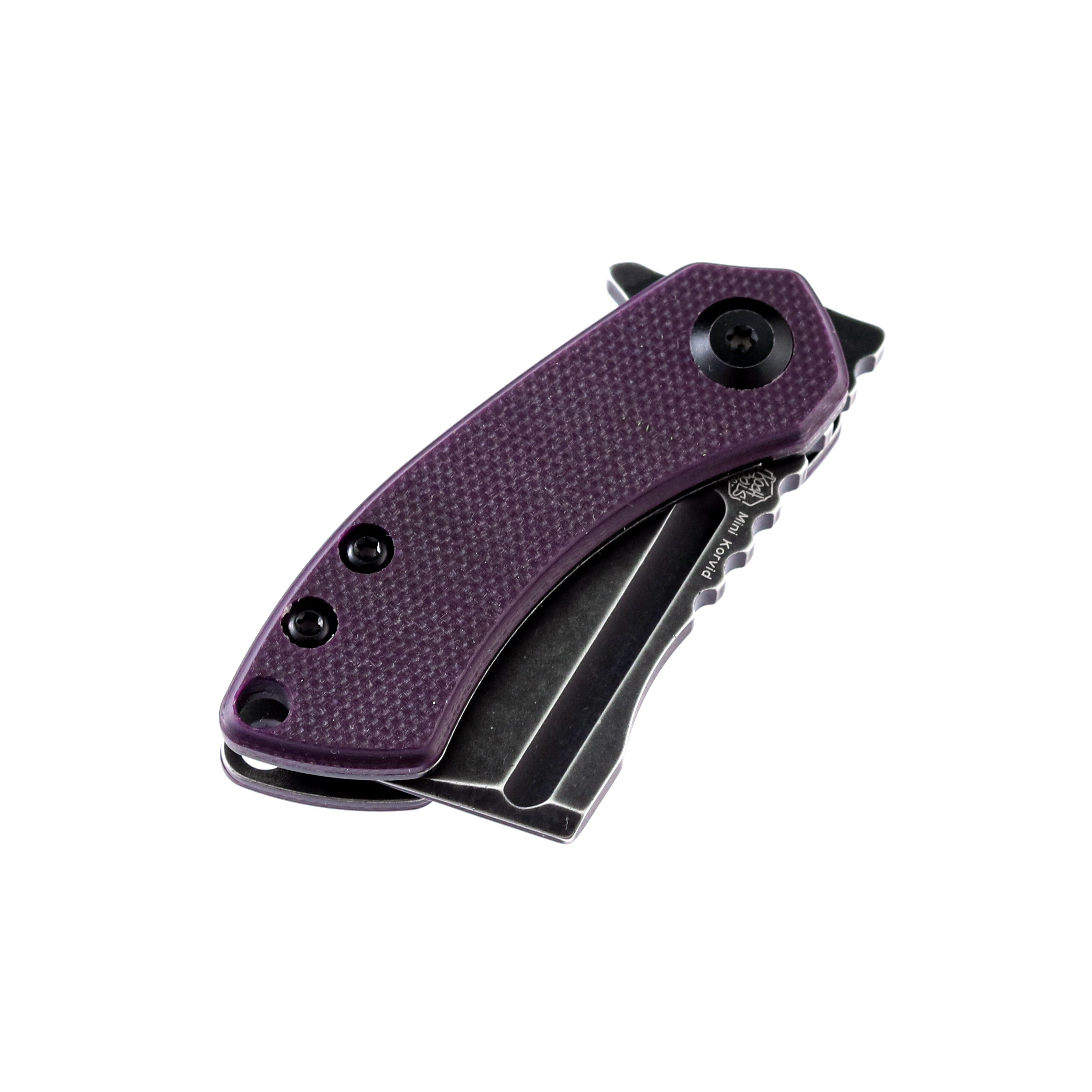 Kansept Knives T3030A3 Mini Korvid 154CM Blade Purple G10 Handle Liner Lock Edc Knives