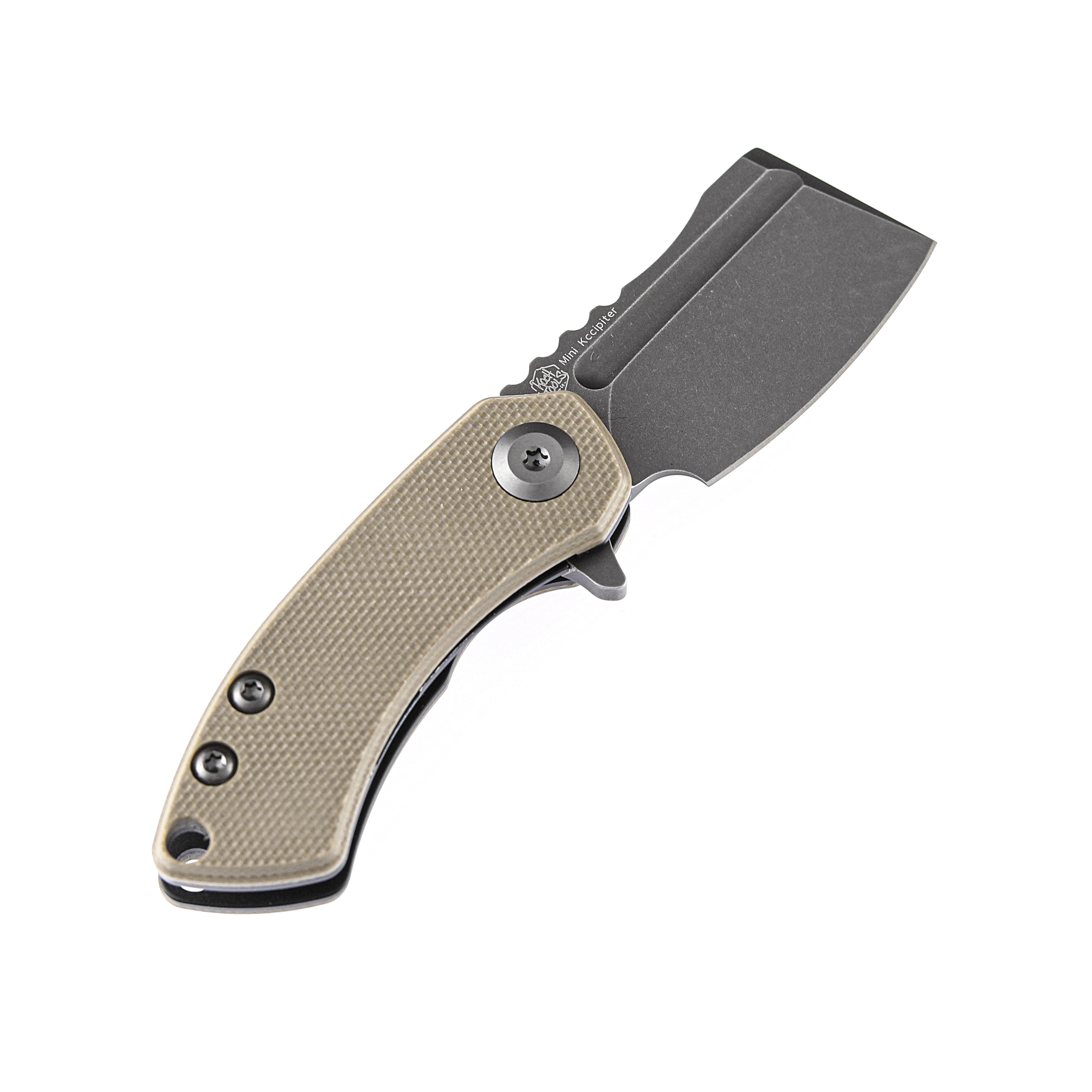 Kansept Knives T3030A2 Mini Korvid 154CM Blade Brown G10 Handle Liner Lock Edc Knives