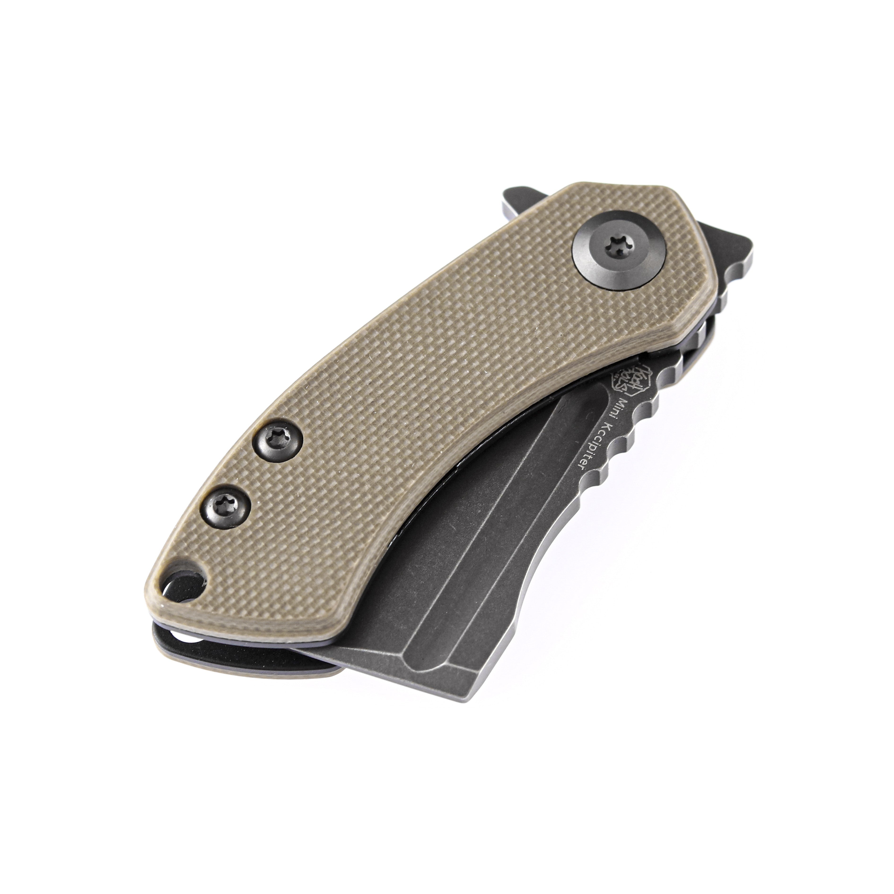 Kansept Knives T3030A2 Mini Korvid 154CM Blade Brown G10 Handle Liner Lock Edc Knives