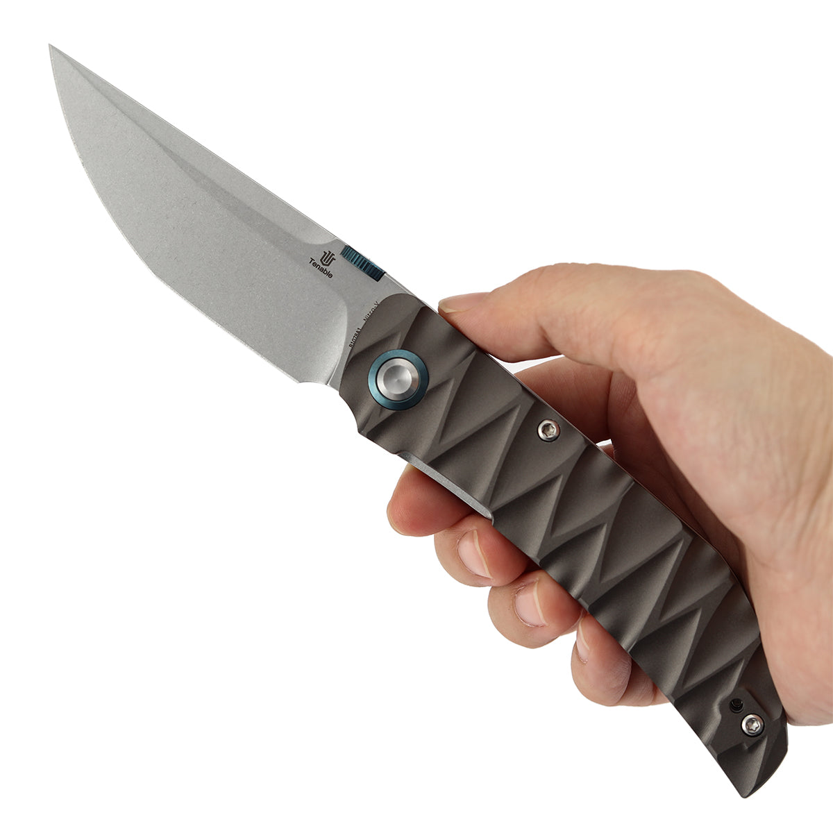 Tenable Tarkin B1078A1 Nitro-V Blade Gray Aluminum Handle Liner Lock Folding Knife