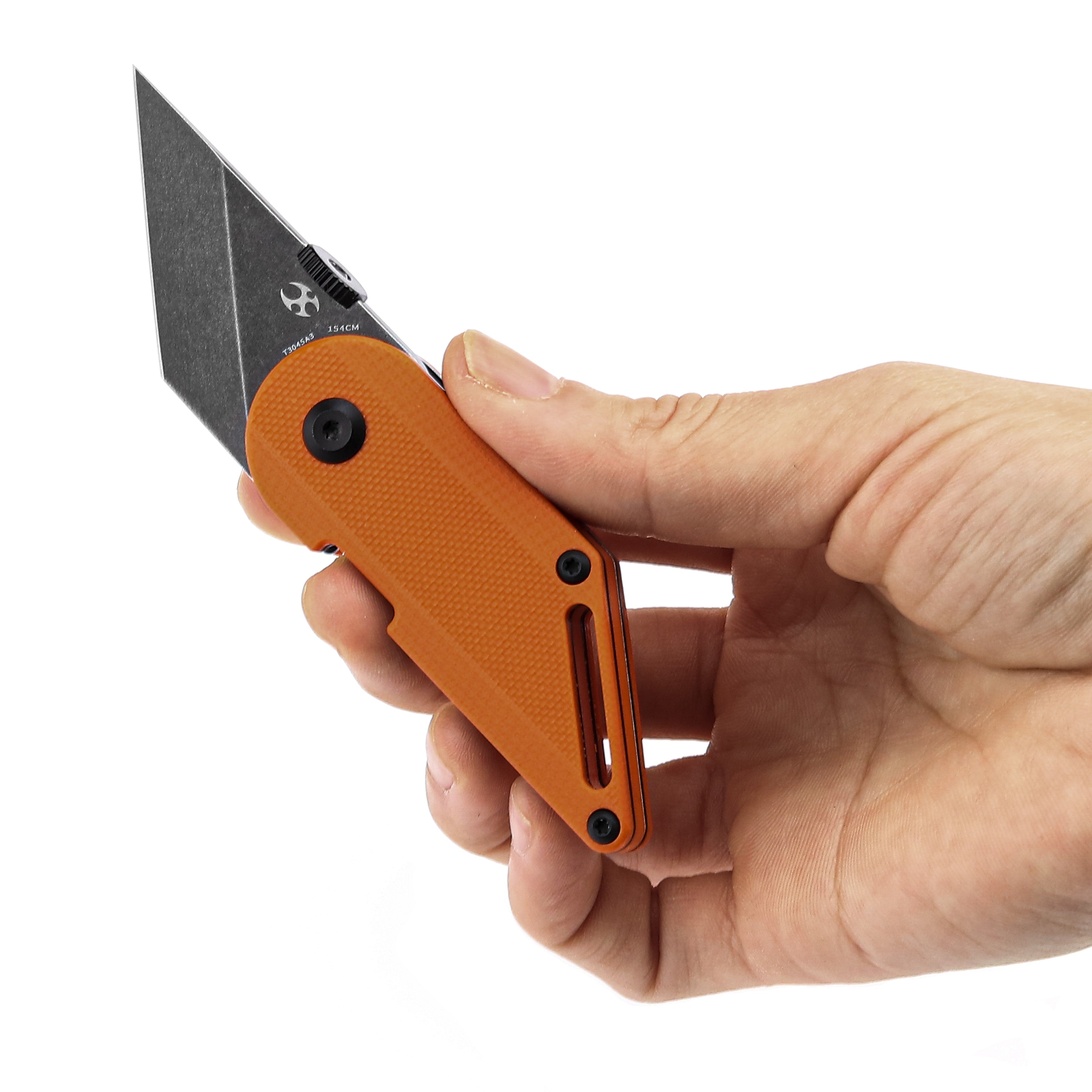 Kansept Dash T3045A3 154CM Blade Orange G10 Handle Liner Lock Folding Knife