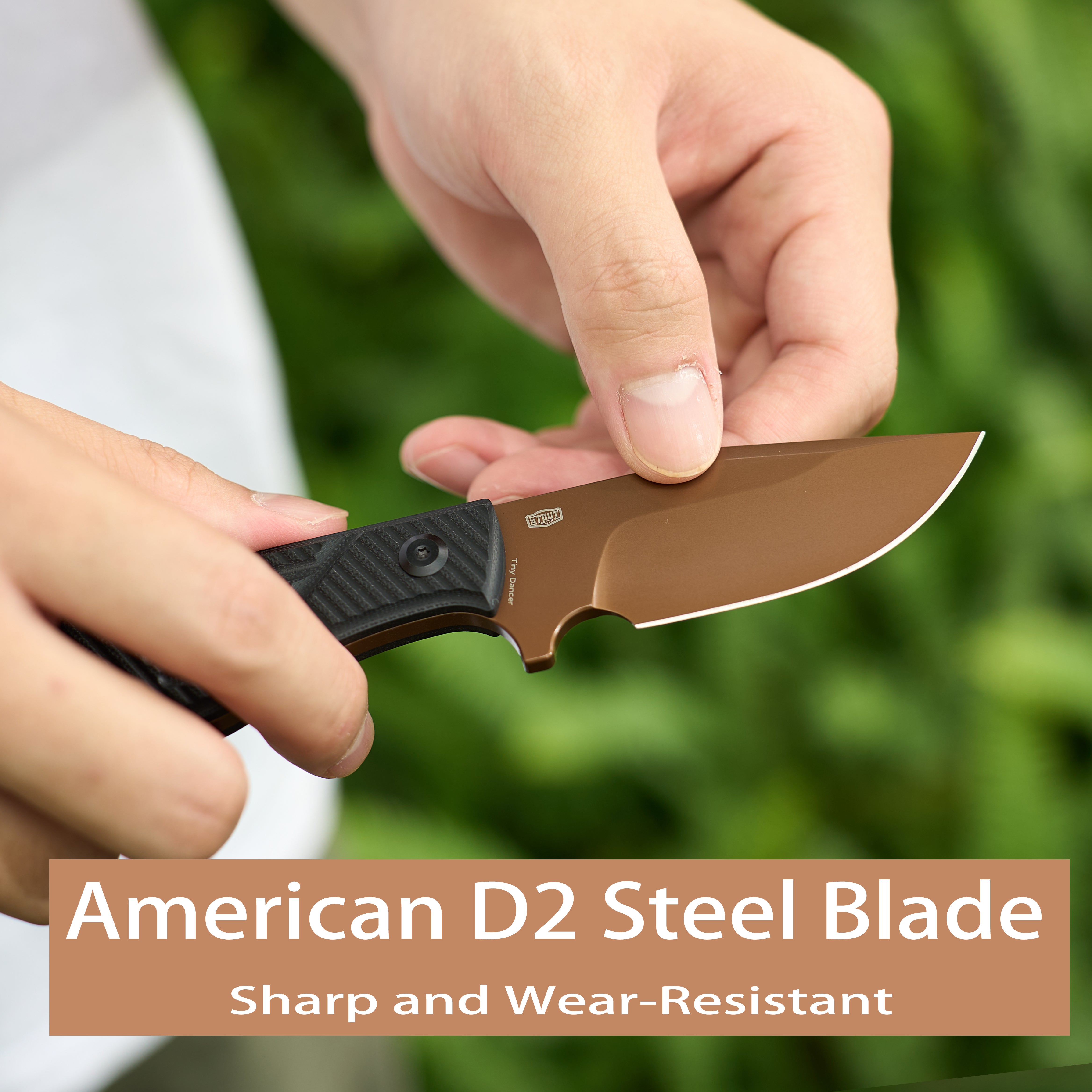 Tenable Tiny Dancer G014A1 D2 Blade Black G10 Handle Fixed Blade