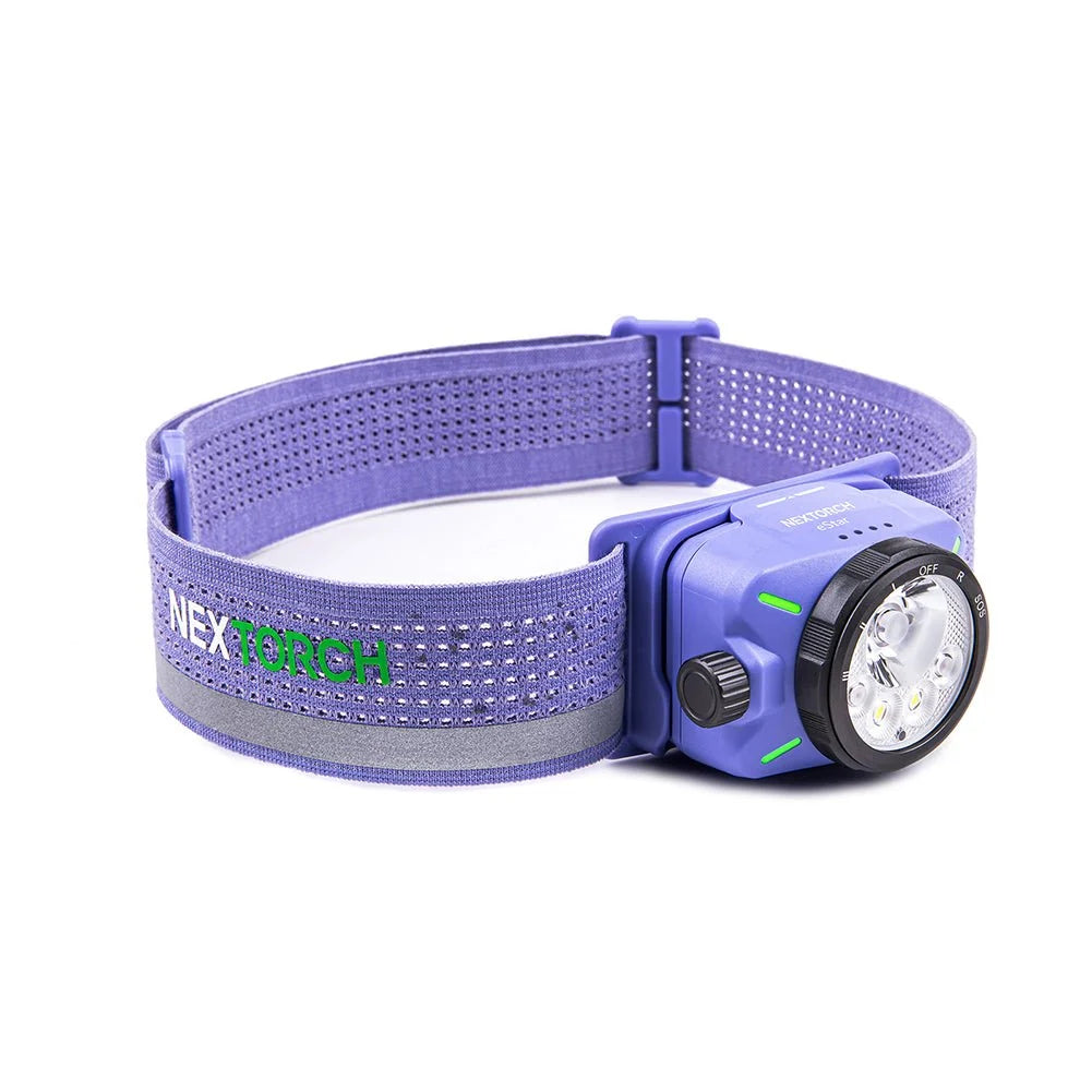 Nextorch eStar-Purple 1300 Lumen Ultra-Bright Headlamp | Dual-Light