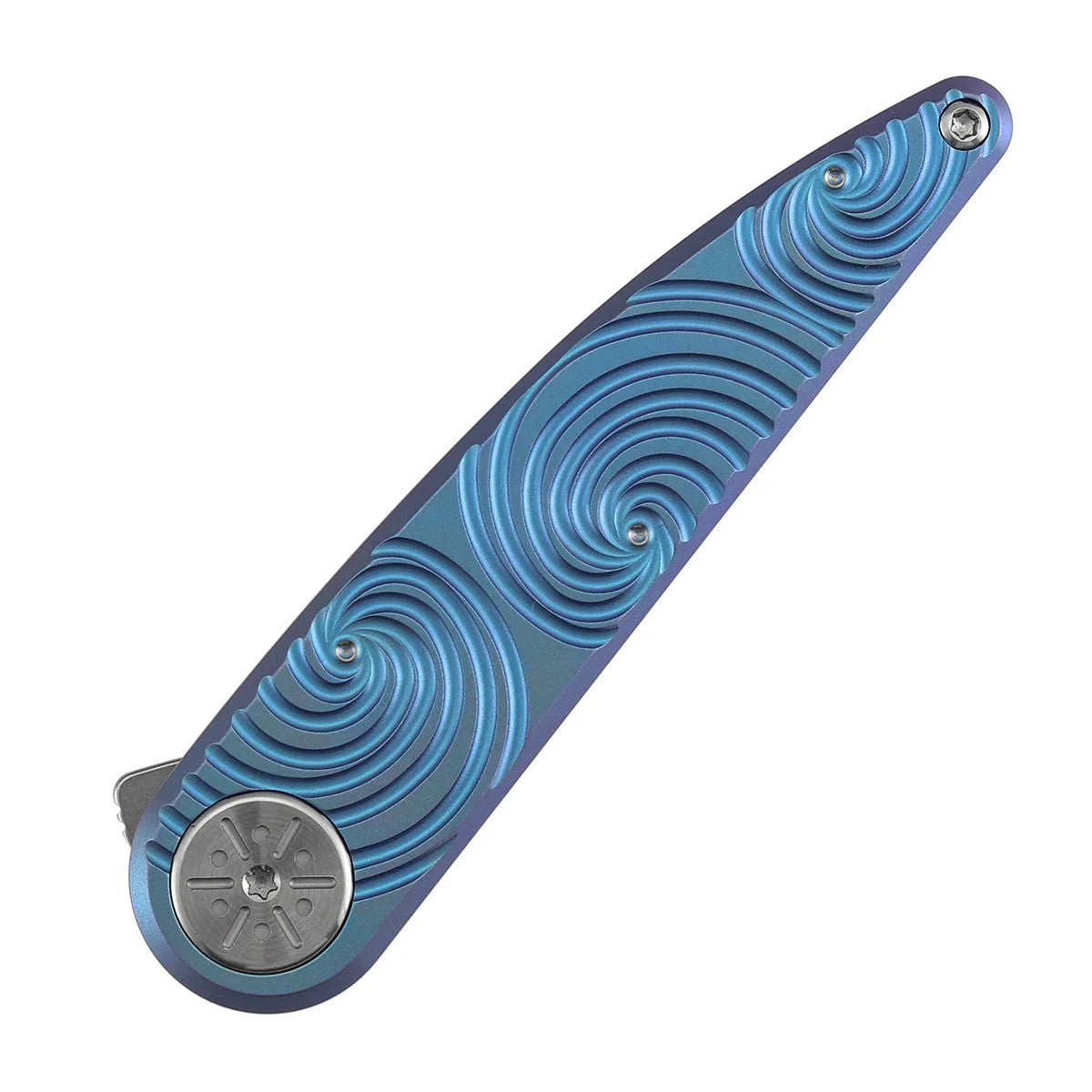 Kansept Symétrix K2141A4 CPM-S35VN Blade Blue-Purple Anodized Titanium Handle Frame Lock Folding Knife