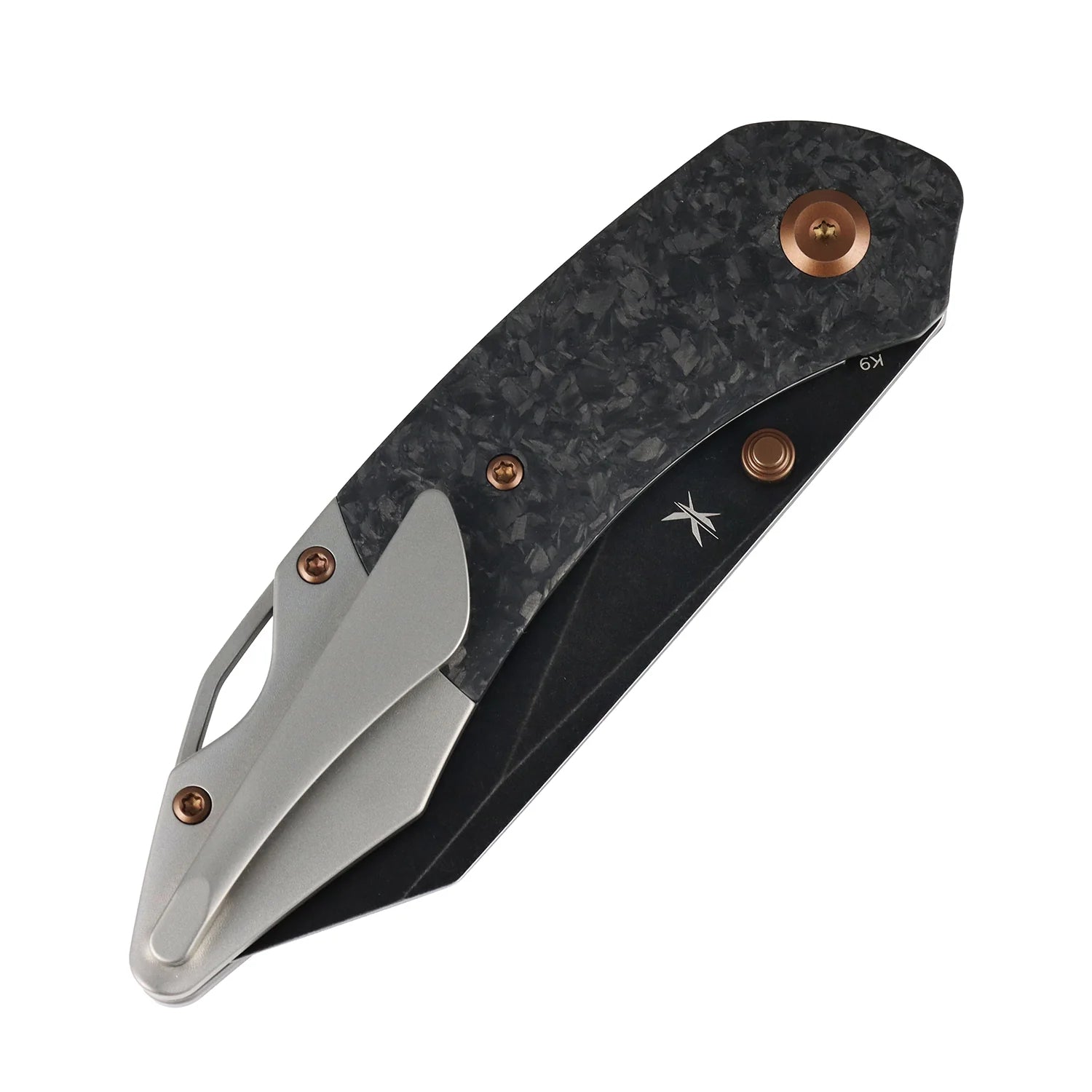 Kansept K9 K1151A1 CPM-S35VN Blade Carbon Fiber & Titanium Handle Bolster Liner Lock Folding Knife