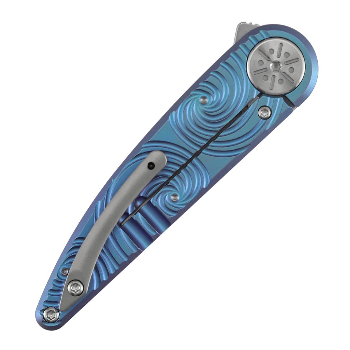 Kansept Symétrix K2141A4 CPM-S35VN Blade Blue-Purple Anodized Titanium Handle Frame Lock Folding Knife