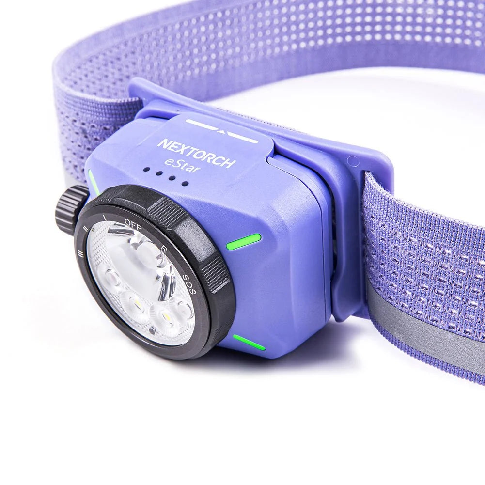 Nextorch eStar-Purple 1300 Lumen Ultra-Bright Headlamp | Dual-Light