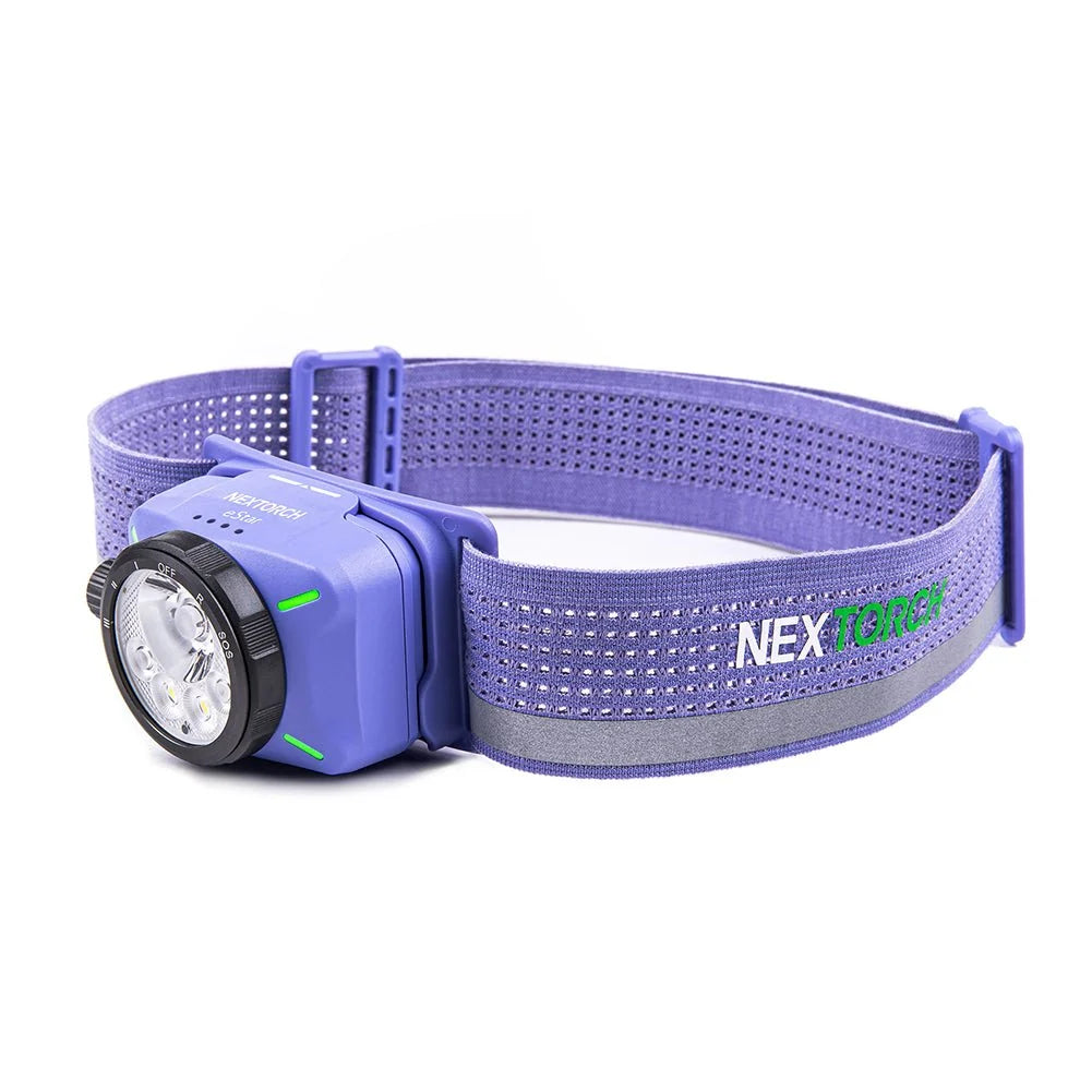 Nextorch eStar-Purple 1300 Lumen Ultra-Bright Headlamp | Dual-Light