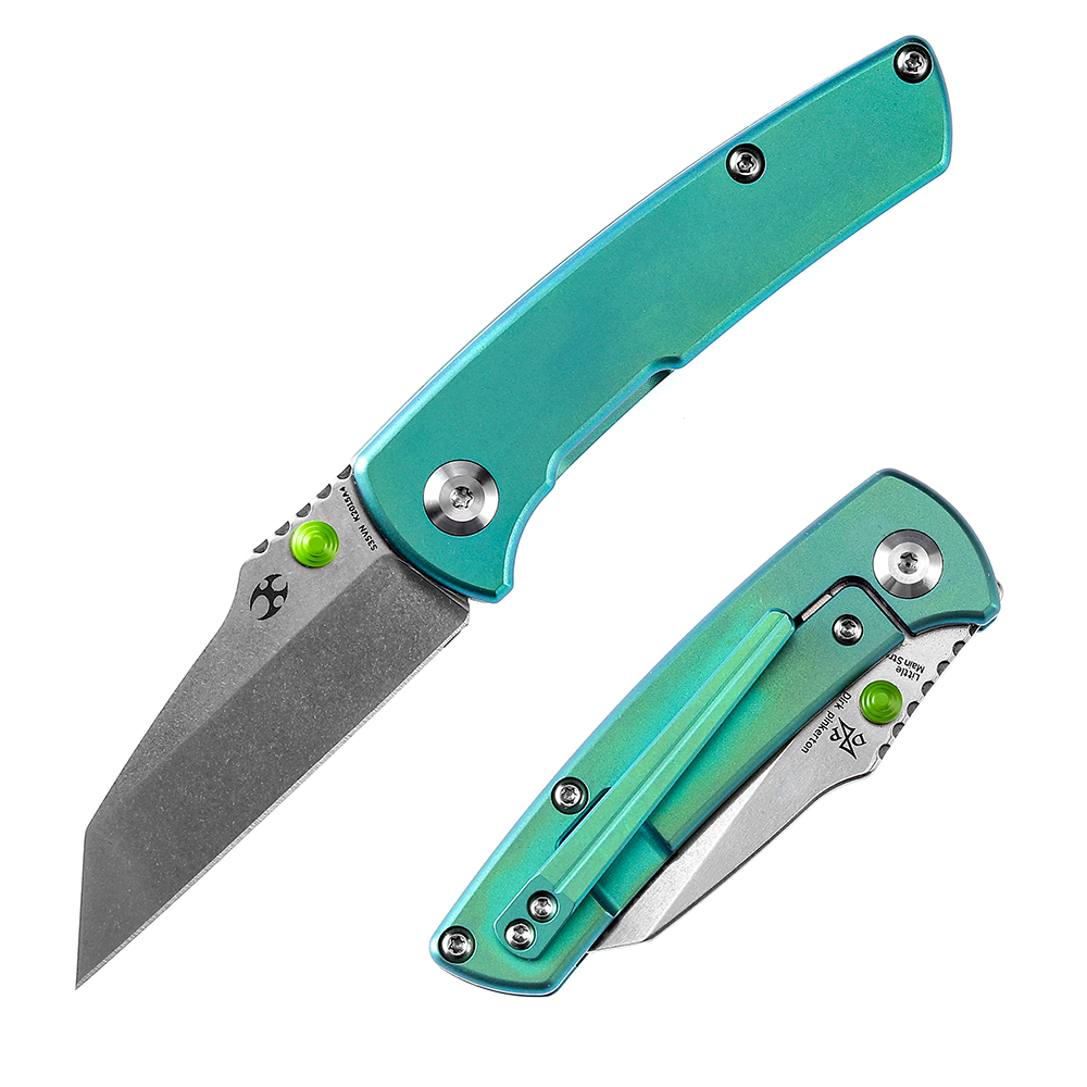 Kansept Little Main Street K2015A4 CPM-S35VN Blade Green Titanium Handle Folding Knife