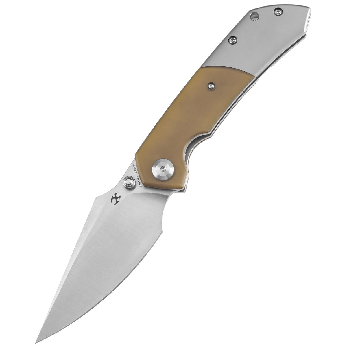 Kansept Fenrir K1034P1 Flipper Knife CPM-S35VN Blade Titanium+Ultem Handle Edc Knife Liner Lock