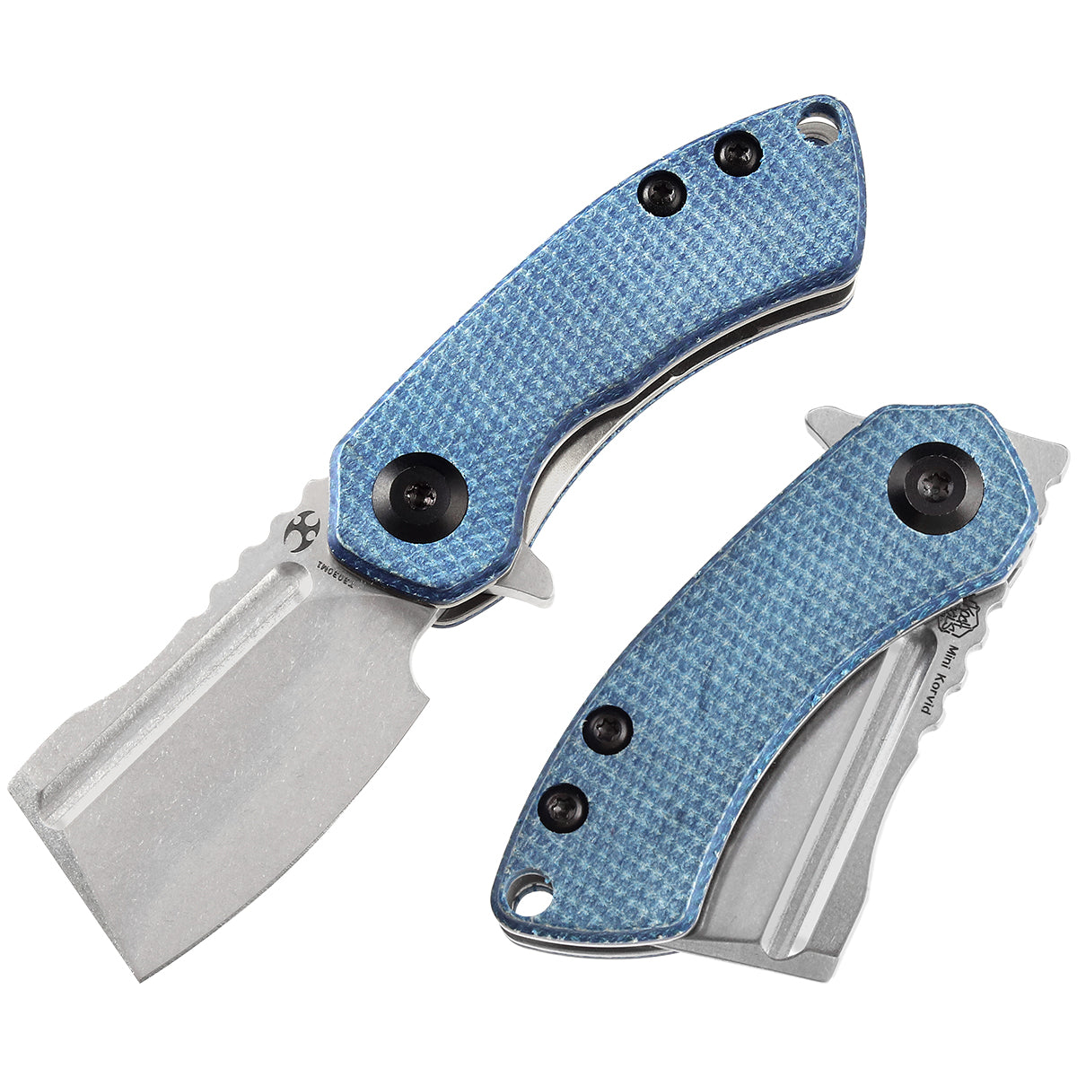 Kansept Mini Korvid T3030M1 154CM Blade Blue Micata Handle Edc Flipper Knife