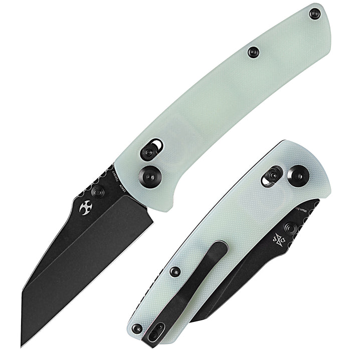 KANSEPT Main Street T1015V7 154CM Blade Jade G10 Handle Crossbar Lock