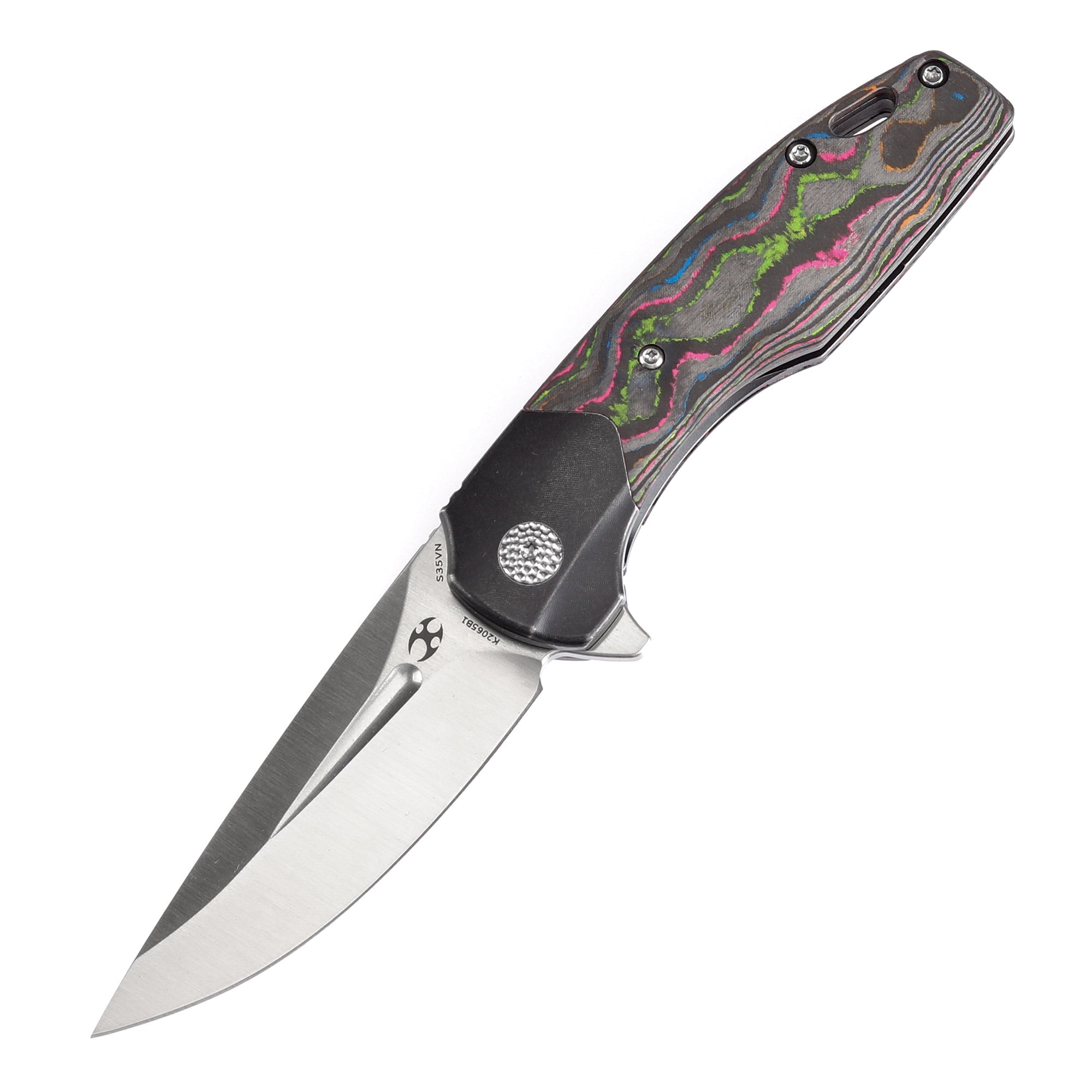 Kansept Cassowary K2065B1 CPM-S35VN Blade Titanium+Carbon Fiber Handle Edc Flipper Knife