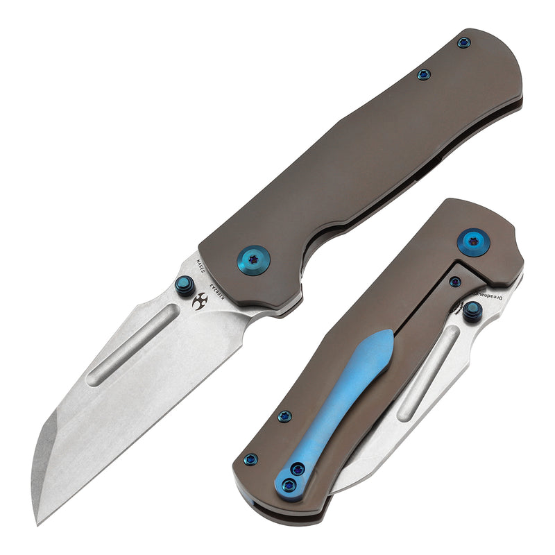 Kansept Dreadnaught K1082A3 CPM-S35VN Blade Titanium Handle Frame Lock Knife