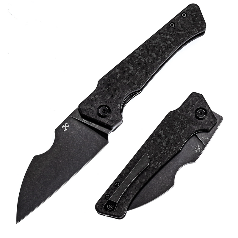 Kansept Egress K1033B2 Stonewashed CPM-S35VN Blade Carbon Fiber Handle Liner Lock Folding Knife