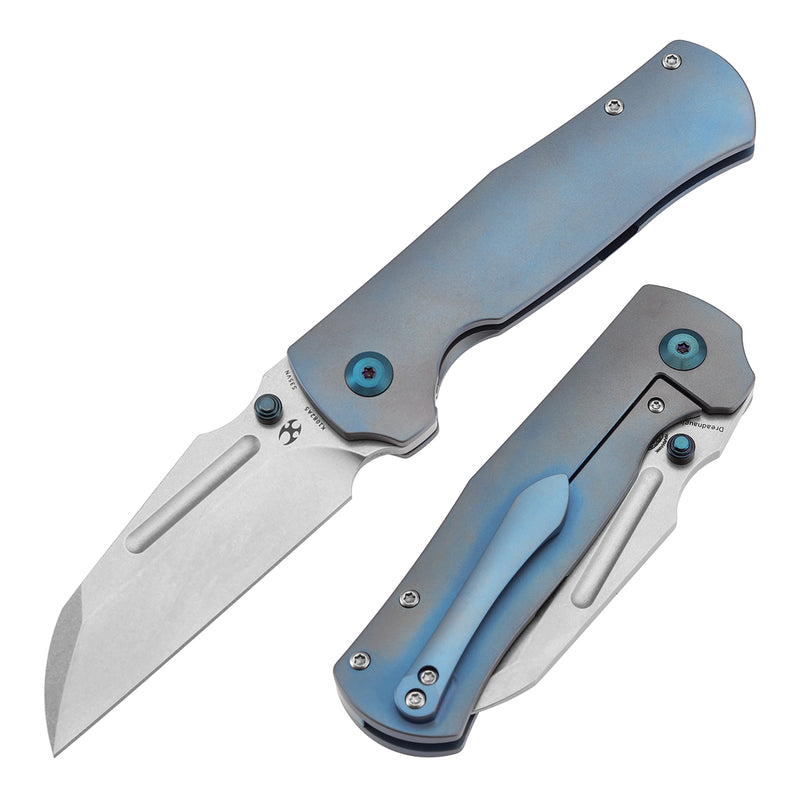 Kansept Dreadnaught K1082A5 CPM-S35VN Blade Titanium Handle Frame Lock Knife