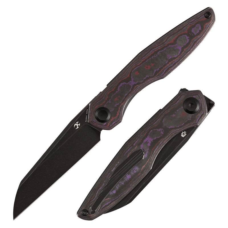 Kansept Halide K1136A3 CPM-S35VN Blade Purple Haze Fatcarbon Handle Liner Lock Folding Knife