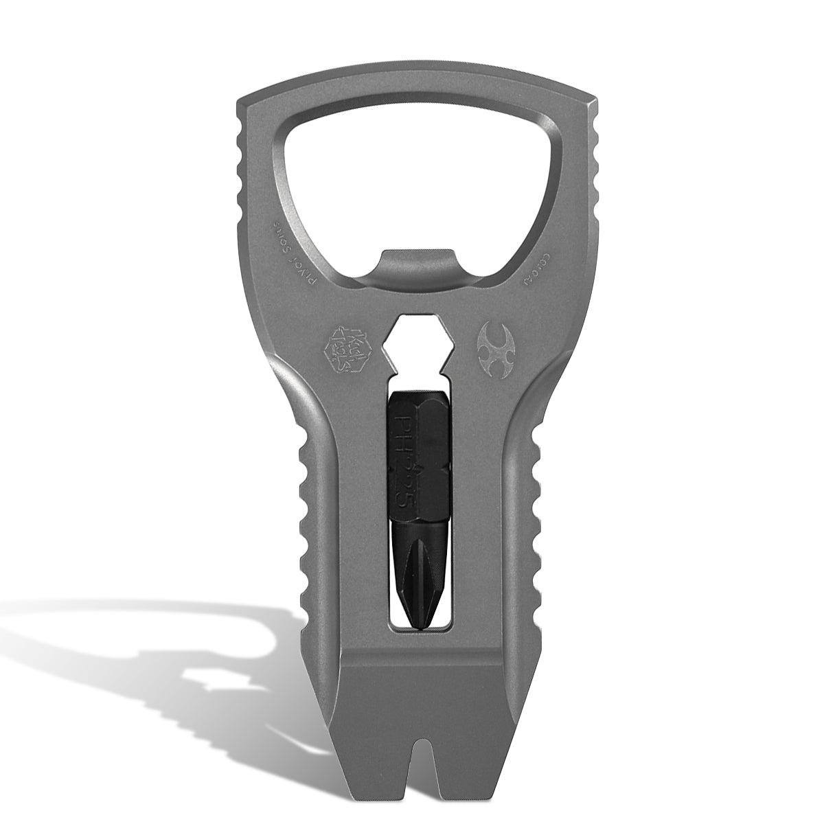 Kansept EDC PryofSorts C010A1 EDC Multi-Tool Beadblasted Titanium Bottle Opener, Pry Bar & Screwdriver