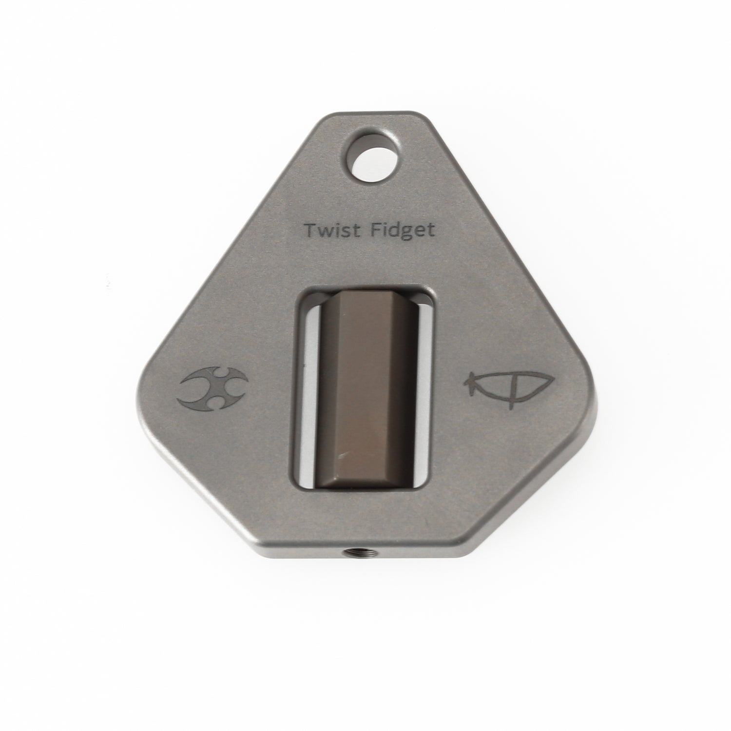 Kansept Titanium Twister G012A1 – Raw Ti with Antique Bronze Spinner EDC Fidget Tool for Everyday Stress Relief