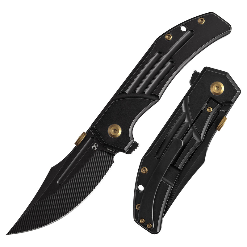 Kansept Orion K1089A4 Blackwash CPM-S35VN Blade Blackwash Titanium Handle Frame Lock Folding Knife