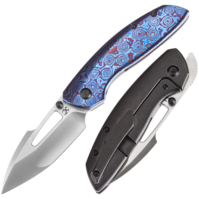 KANSEPT Link K1068A3 CPM 20CV Blade Timascus and Blackwash Titanium Handle
