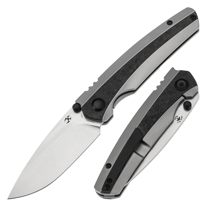 KANSEPT Raven K2109A2 CPM 20CV Blade Carbon Fiber Titanium Handle Frame Lock