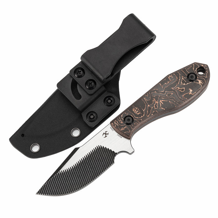 KANSEPT Tiny Dancer CPM S35VN K014A3 Copper Carbon Fiber Handle Fixed Blade