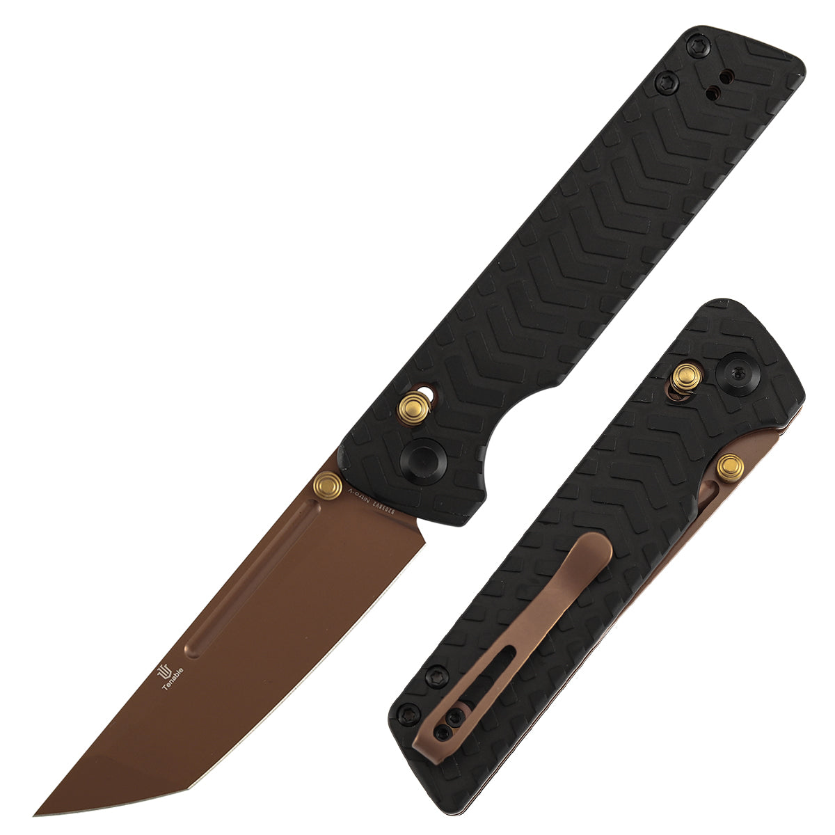 Tenable Anomaly B2038V2 Nitro-V Blade Black Aluminum Handle Crossbar Lock Folding Knife